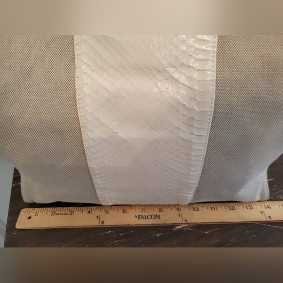 Hayward Canvas and Python Tote - Picture 12 of 12